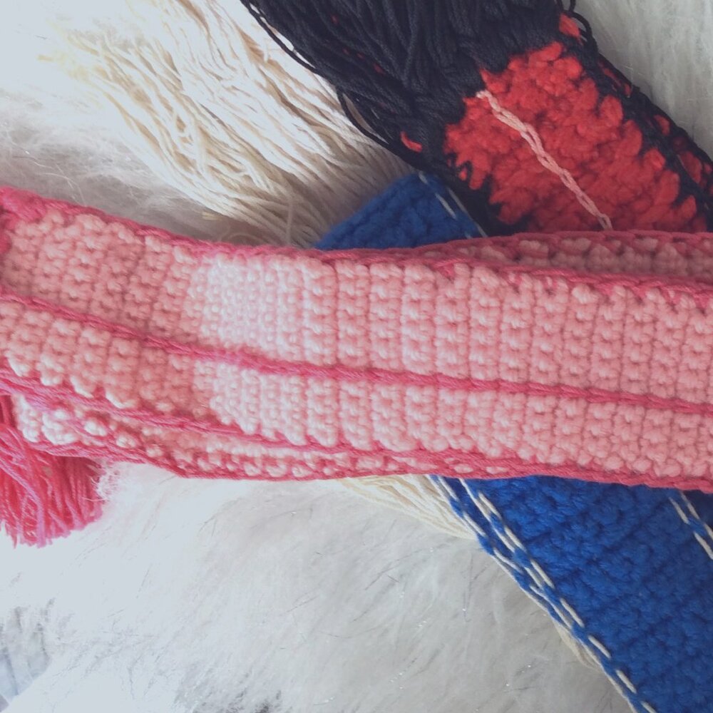VTG 1963 Hand Crocheted Hip Hugger Belts with Floppy Hat